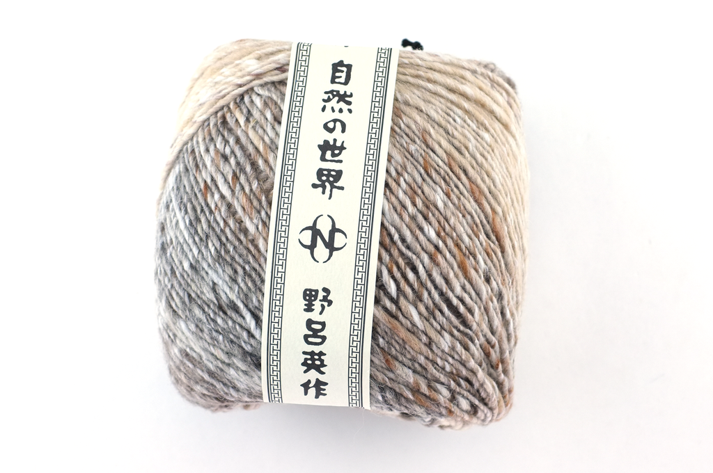 Noro Rikka Color 10, bulky weight knitting yarn, dragon skeins in neutral beige, off-white, wool, alpaca, silk