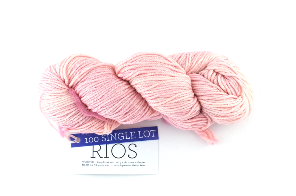 Malabrigo Rios sample sale, ballet pink, Merino Wool Worsted Weight Knitting Yarn, single lot sale by Red Beauty Textiles