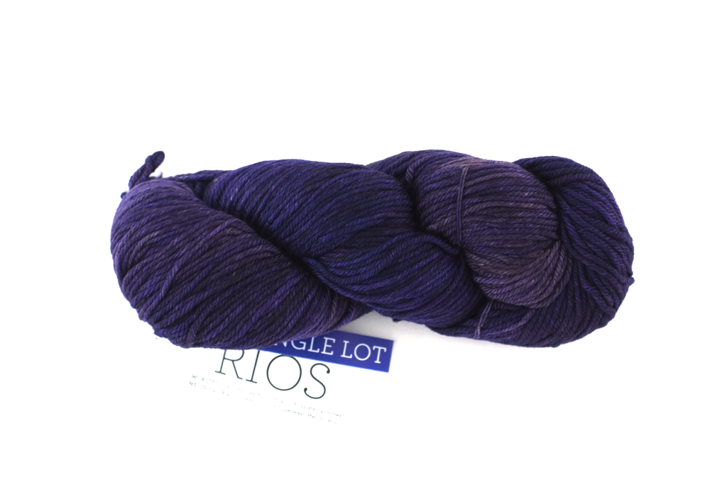 Malabrigo Rios one off sample sale, very dark violet, Merino Wool Worsted Weight Knitting Yarn, single lot sale by Red Beauty Textiles