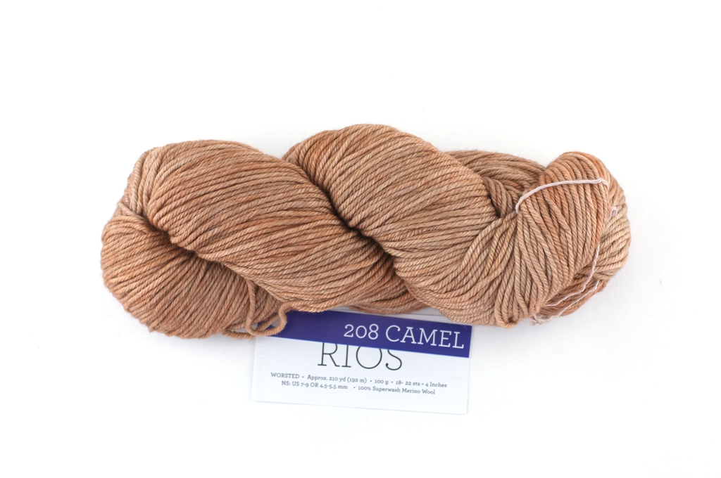 Malabrigo Rios in color Camel, Merino Wool Worsted Weight Knitting Yarn, camel tan shades, #208 - Red Beauty Textiles
