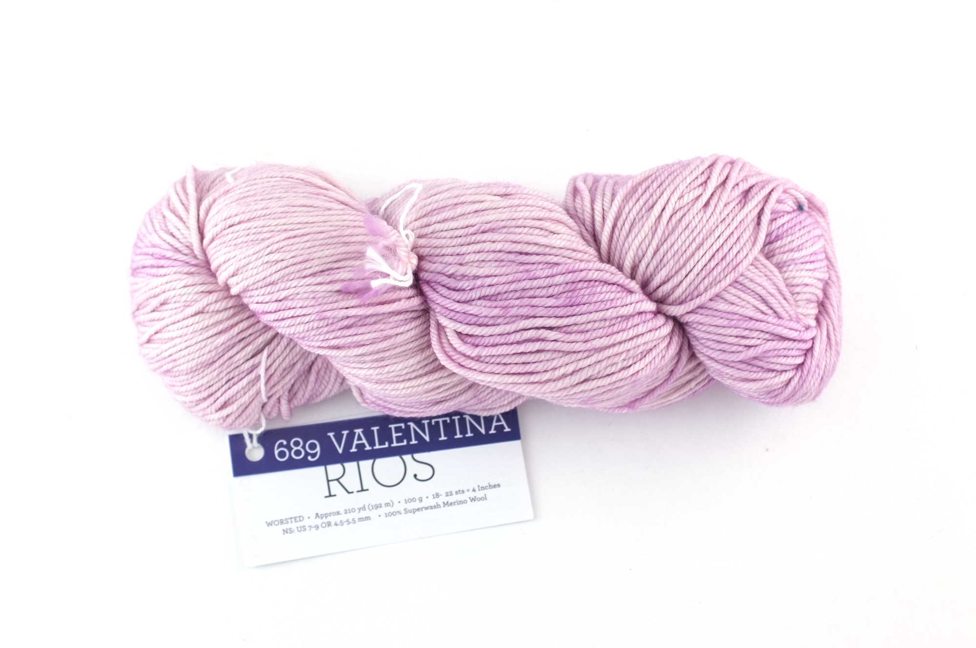 Malabrigo Rios in color Valentina, Worsted Weight Superwash Merino Wool Knitting Yarn, light pink, #689 by Red Beauty Textiles