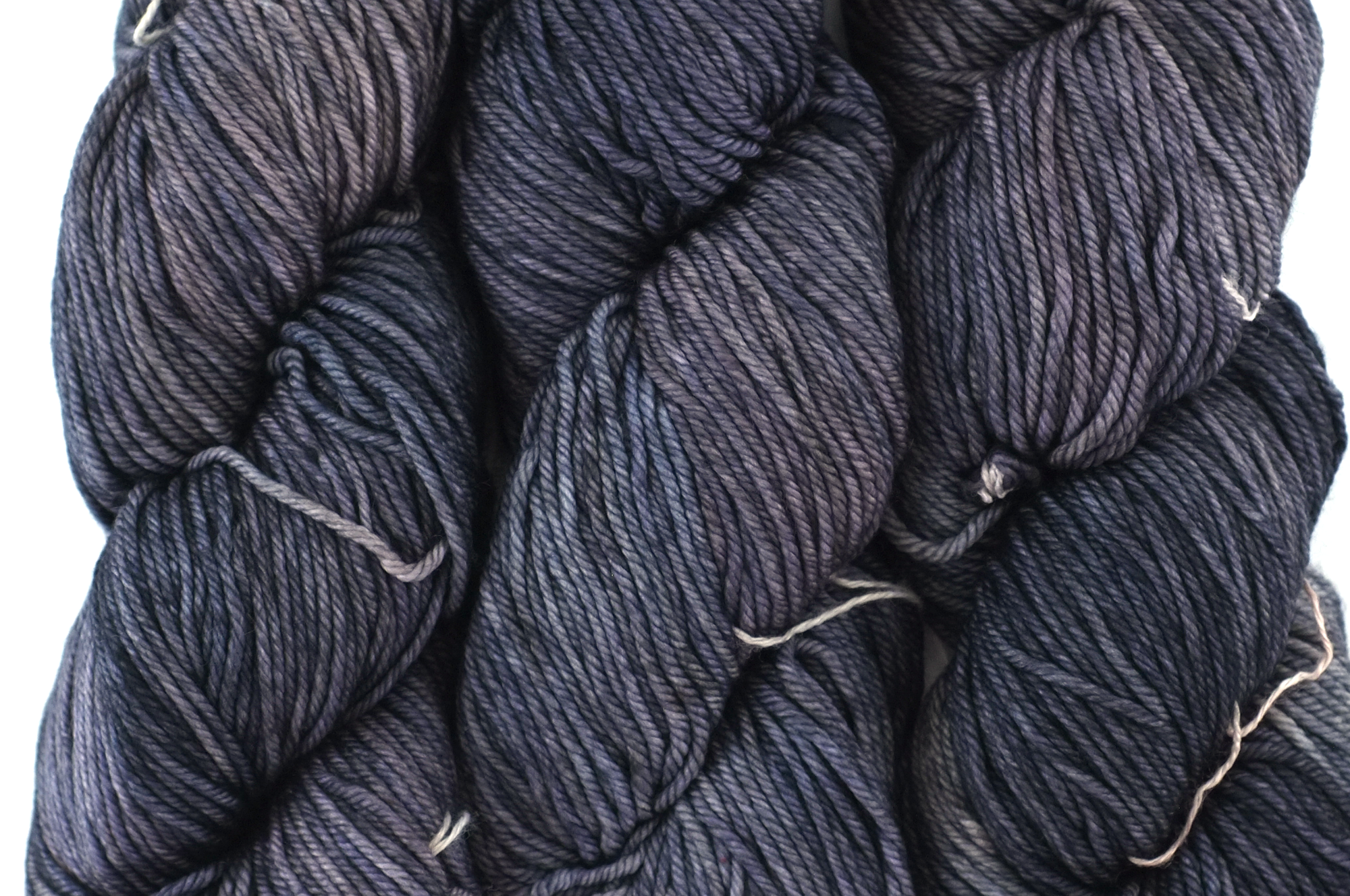 Malabrigo Rios in color Nimbus Gray, Merino Wool Worsted Weight Knitting Yarn, gray shades, #844 by Red Beauty Textiles