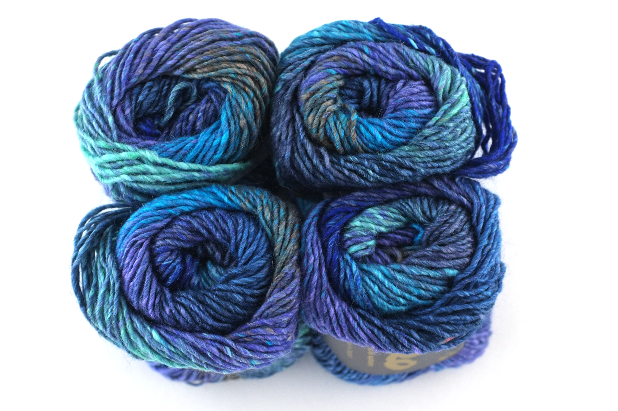 Noro Silk Garden Color 373, Silk Mohair Wool Aran Weight Knitting Yarn, turquoise, blues, purple by Red Beauty Textiles