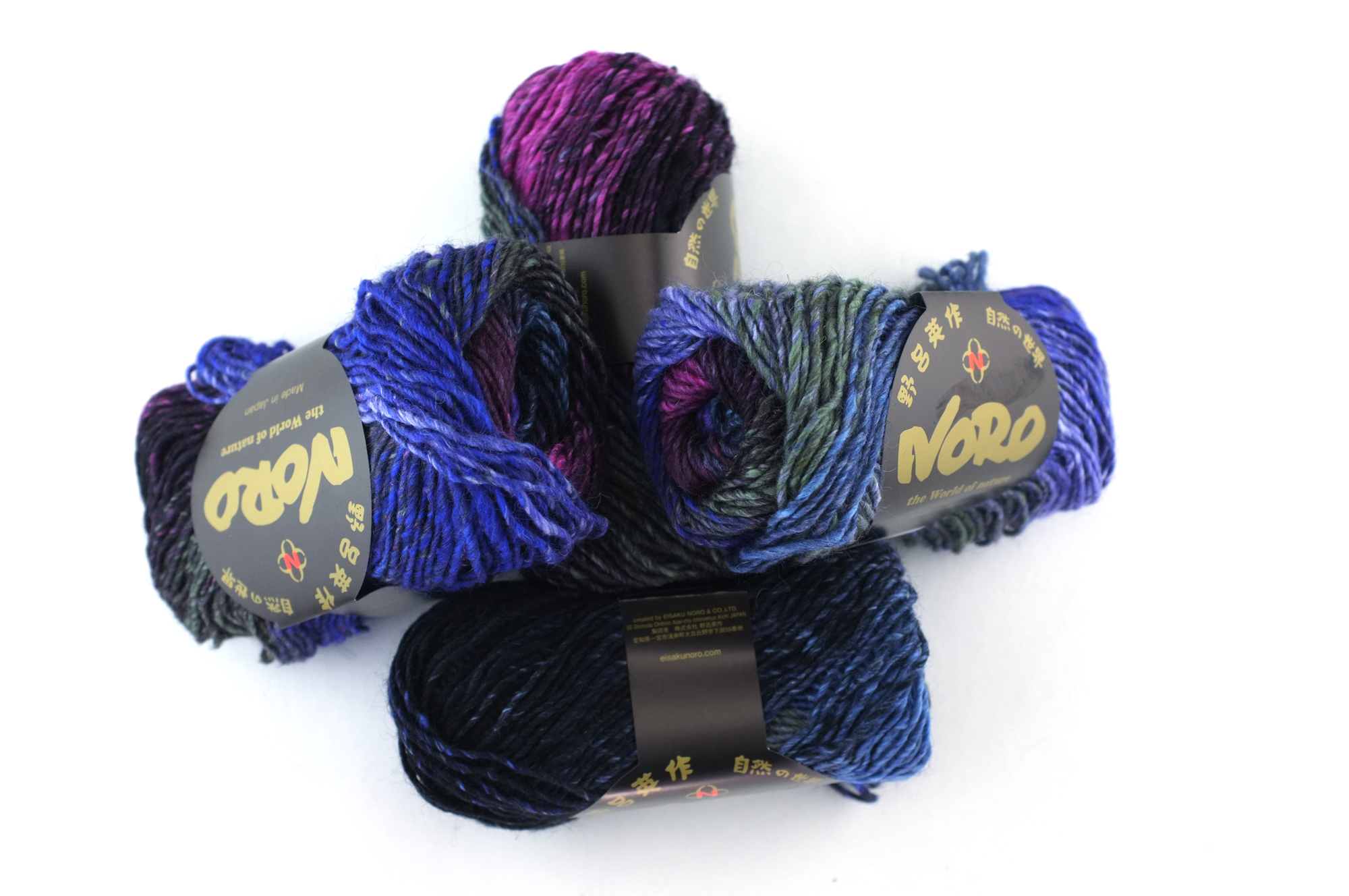 Silk Garden, color 395 Silk Mohair Wool Aran Weight Knitting Yarn, violet, magenta, navy by Red Beauty Textiles