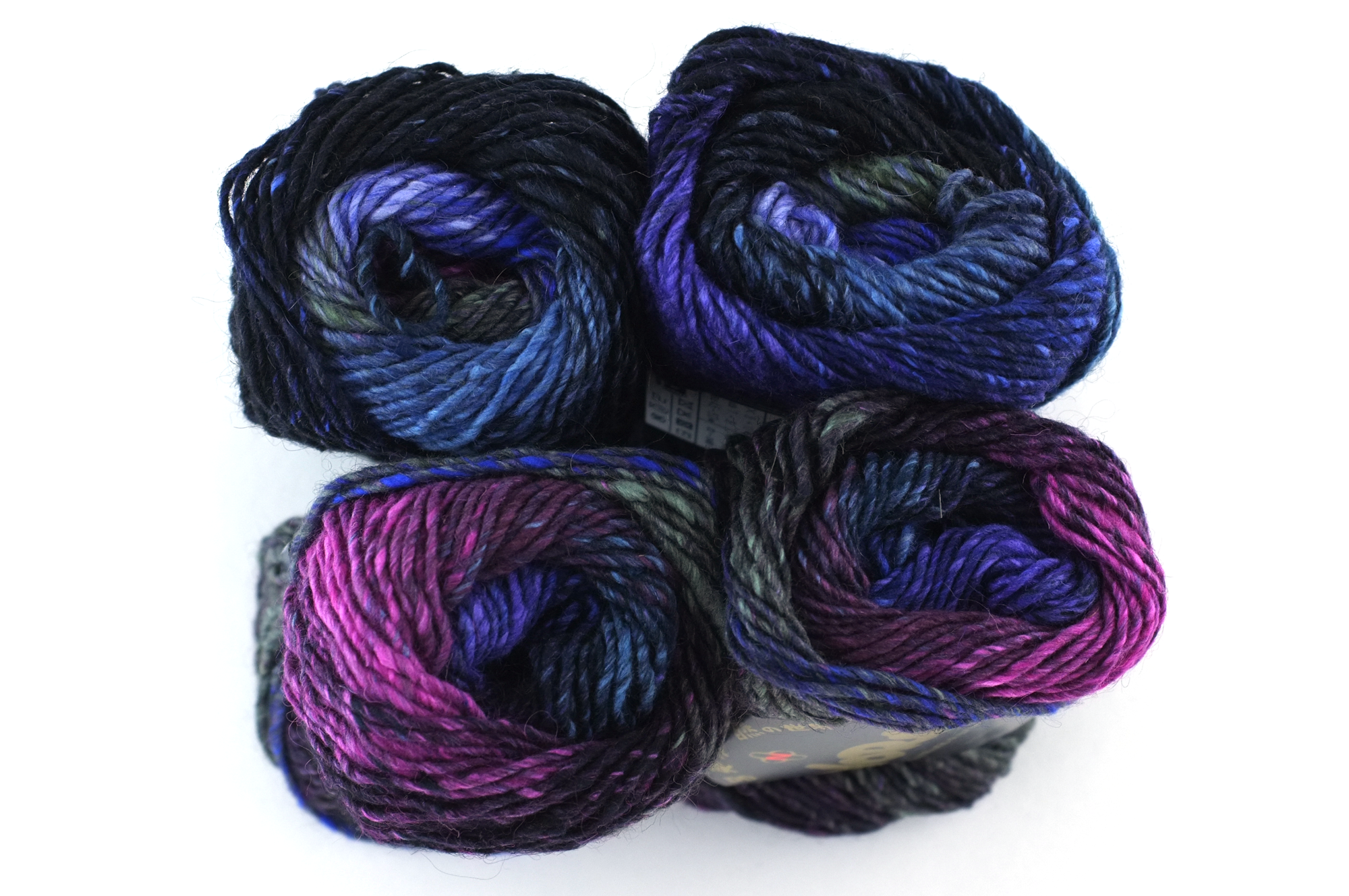 Silk Garden, color 395 Silk Mohair Wool Aran Weight Knitting Yarn, violet, magenta, navy by Red Beauty Textiles