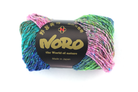 Noro Silk Garden Color 87, Silk Mohair Wool Aran Weight Knitting Yarn, rainbow pinks, reds, green, yellow by Red Beauty Textiles