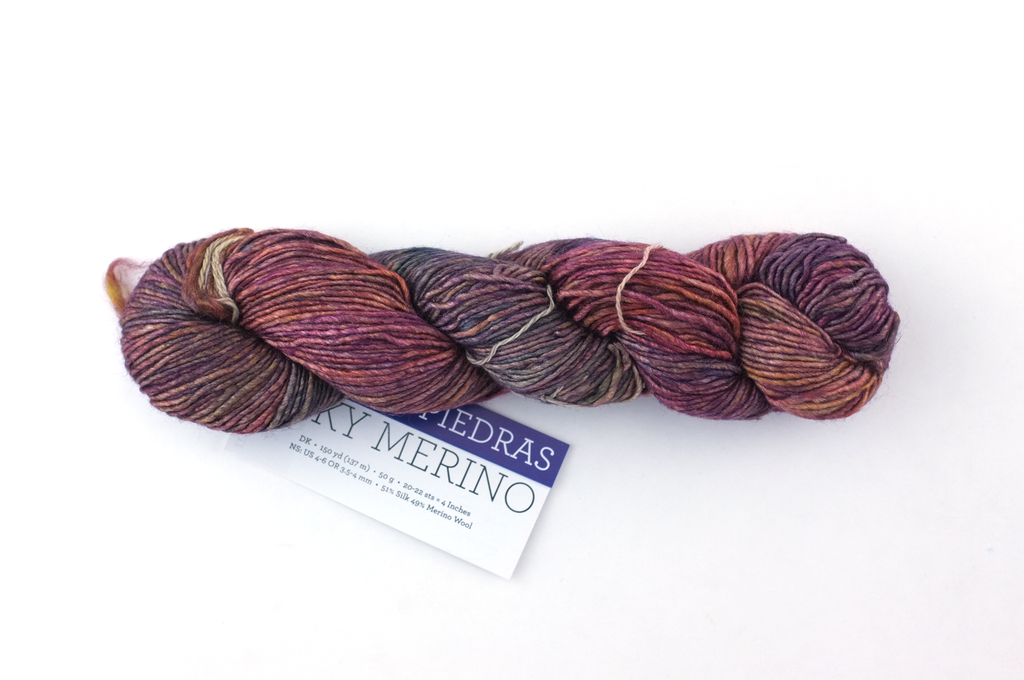 Malabrigo Silky Merino in color Piedras, DK Weight Silk and Merino Wool Knitting Yarn, sunset shades, #862 - Red Beauty Textiles
