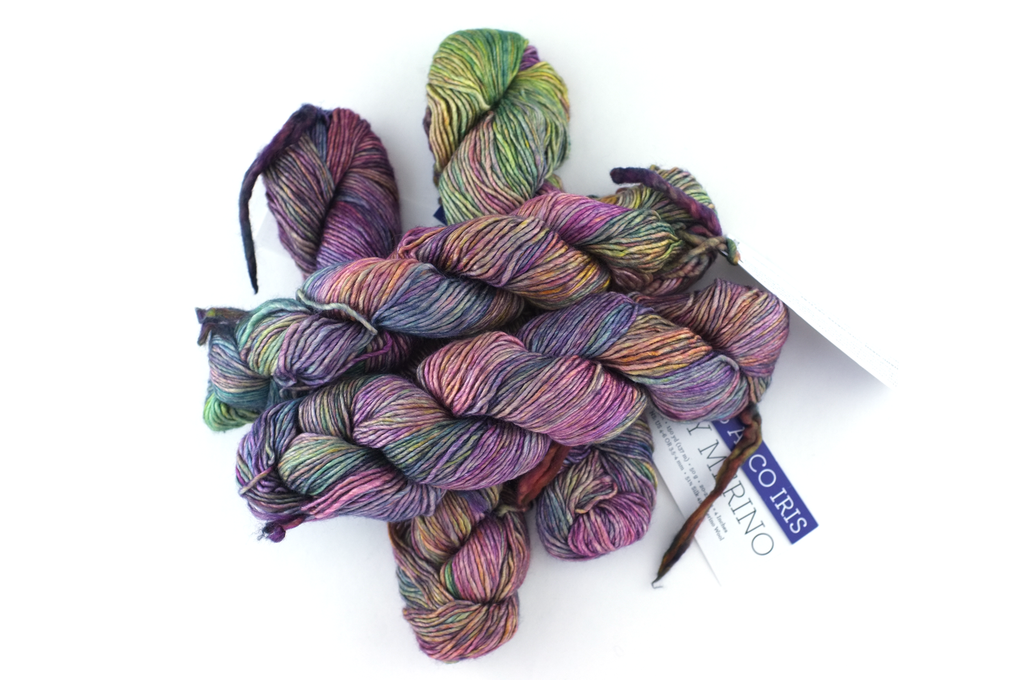 Malabrigo Silky Merino in color Arco Iris, DK Weight Silk and Merino Wool Knitting Yarn, rainbow, #866 - Red Beauty Textiles