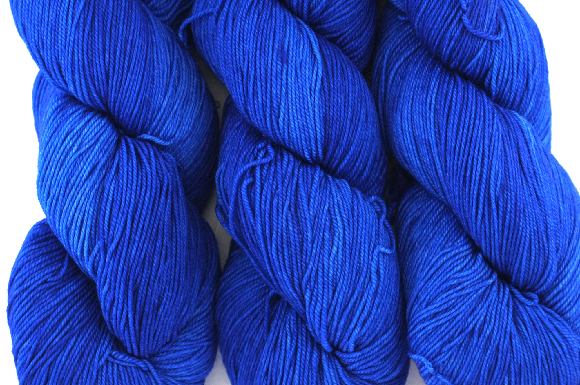 Malabrigo Sock in color Matisse Blue, Fingering Weight Merino Wool Knitting Yarn, intense electric blue, #415 by Red Beauty Textiles