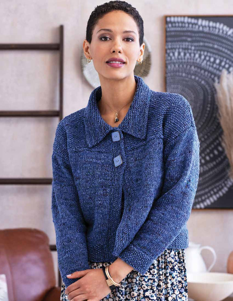 Tahoe cardigan with Noro Madara free digital knitting pattern by Red Beauty Textiles