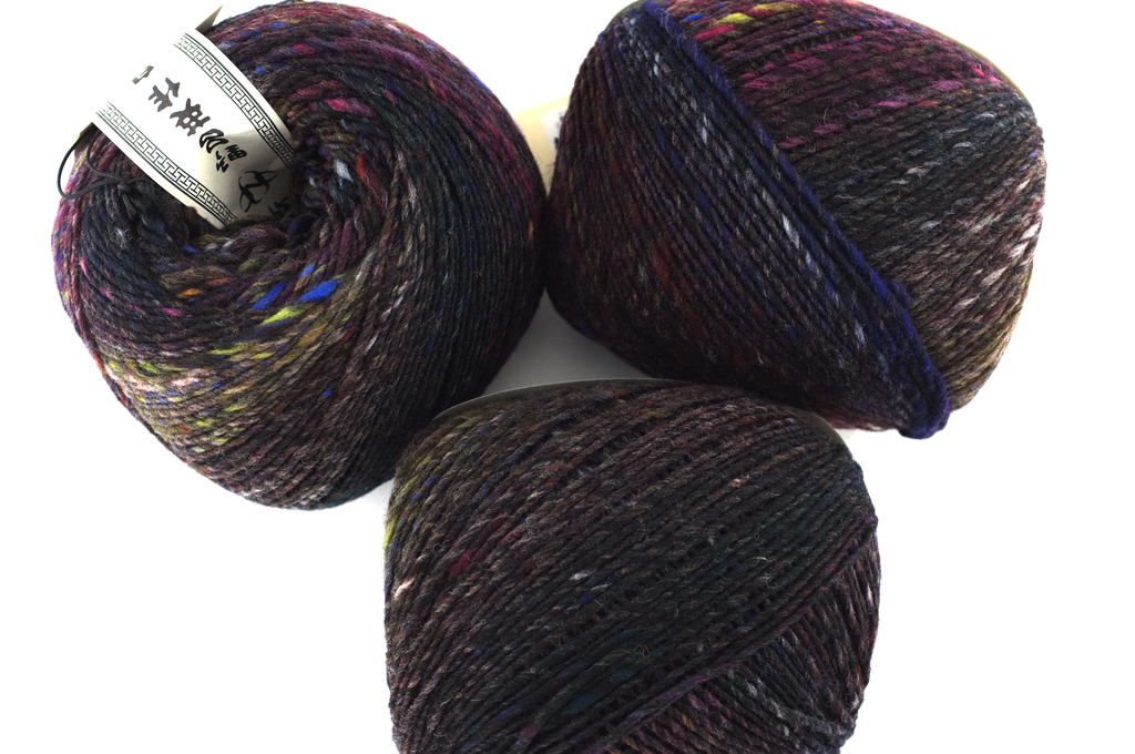 Noro Viola color 007, aran weight knitting yarn, dragon skeins, deep mix, Kosai, 100% wool by Red Beauty Textiles