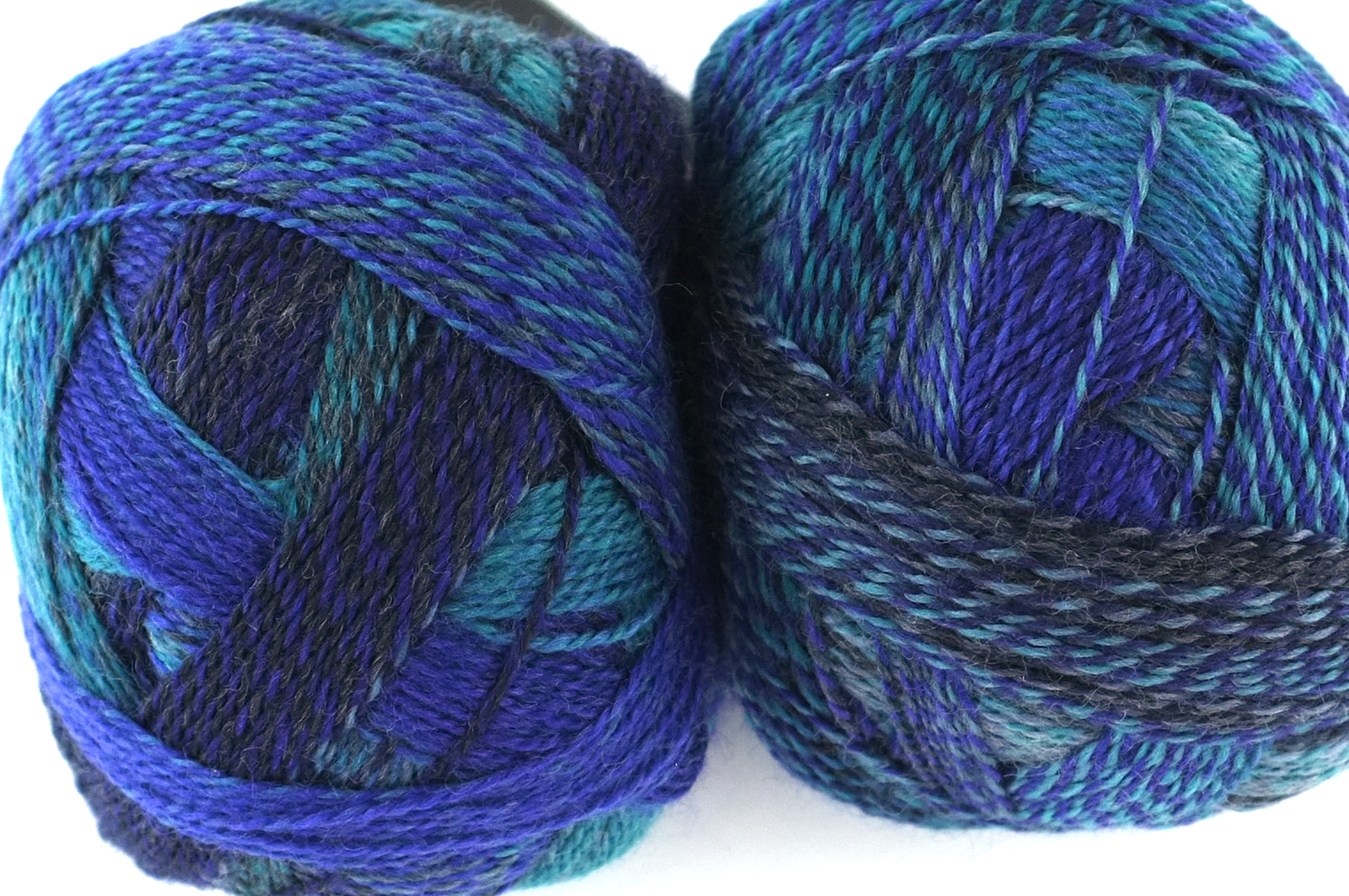 Crazy Zauberball, self striping sock yarn, color 1511 Submarine, fingering weight yarn, purple, teal by Red Beauty Textiles