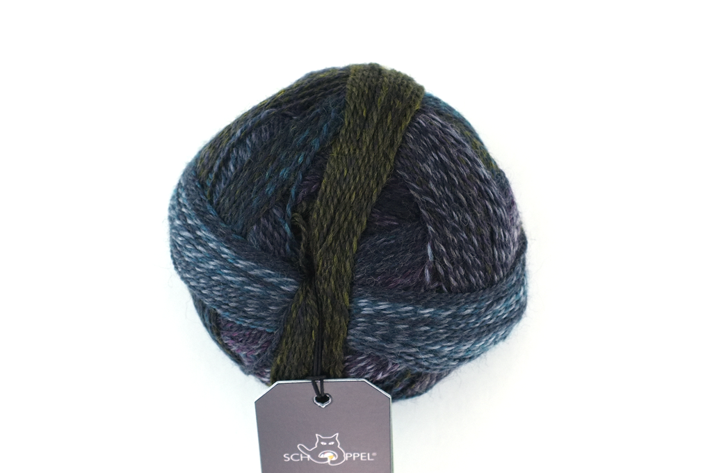 Crazy Zauberball, self striping sock yarn, color 2475, Background Noise, fingering weight yarn, moss, black