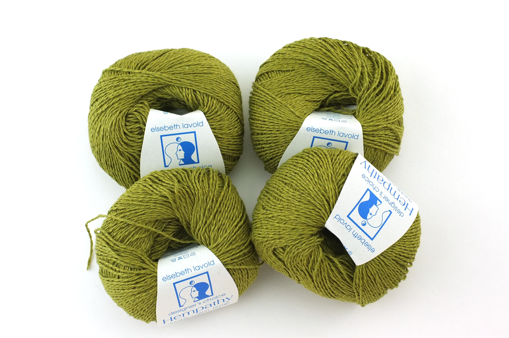 Hempathy no 108, Olive, hemp, cotton, modal, medium olive heather, linen-like DK weight knitting yarn