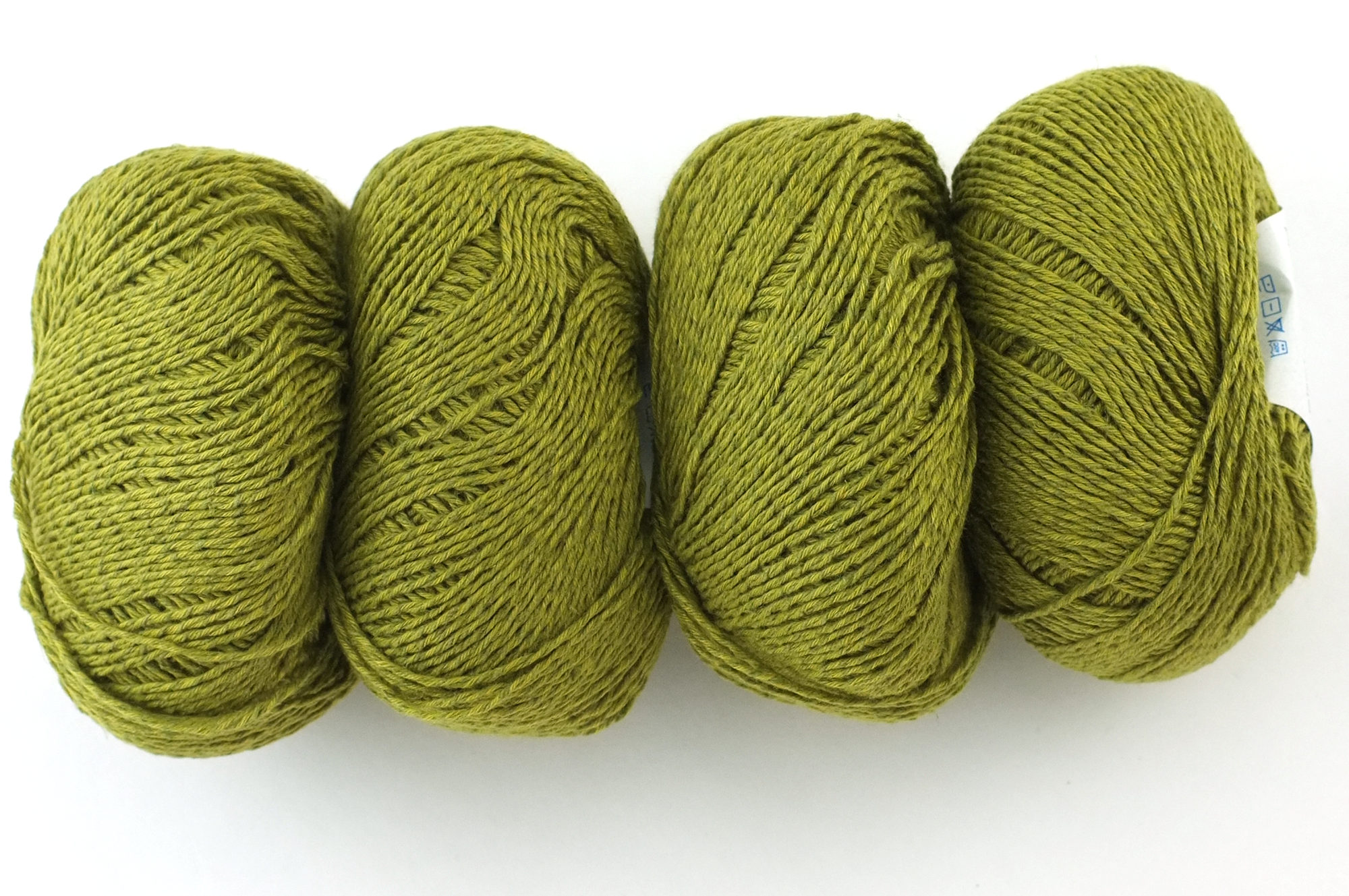 Hempathy no 108, Olive, hemp, cotton, modal, medium olive heather, linen-like DK weight knitting yarn by Red Beauty Textiles