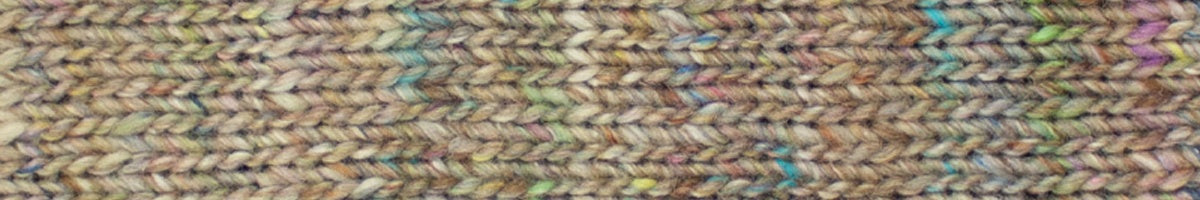 Noro Silk Garden Sock Solo Color TW10, wool silk mohair sport weight knitting yarn, pastel rainbow tweed flecks on tan by Red Beauty Textiles