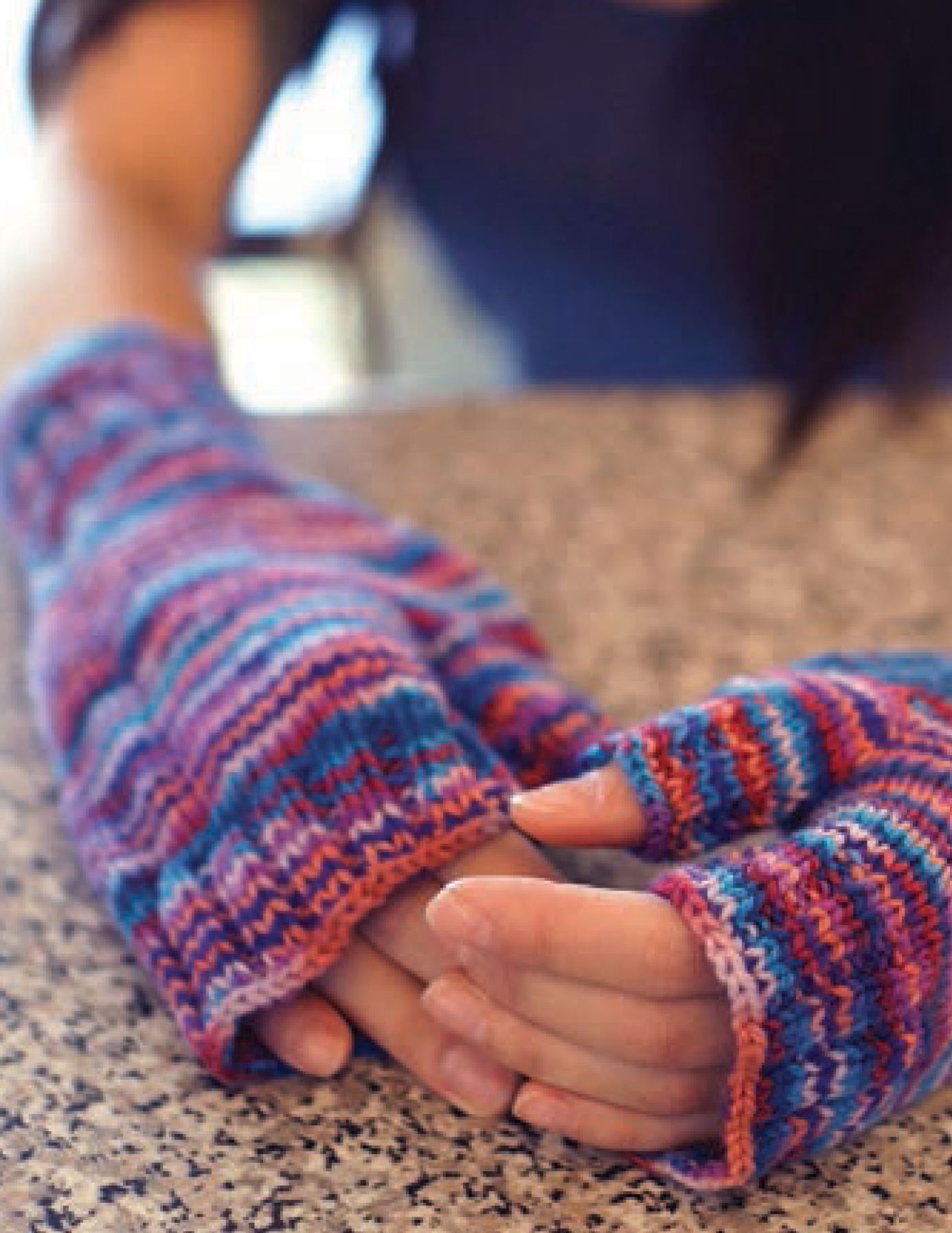 Fingerless Mitts free digital knitting pattern by Red Beauty Textiles