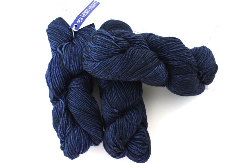 Malabrigo Worsted in color Paris Night, #052, Merino Wool Aran Weight Knitting Yarn, dark blue - Red Beauty Textiles