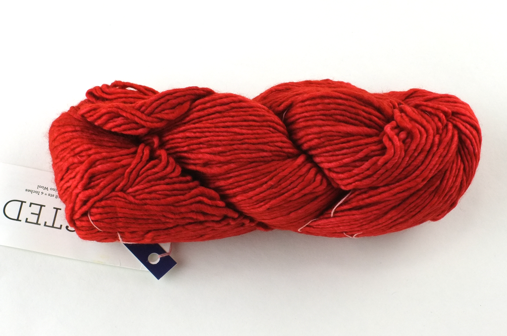 Malabrigo Worsted in color Sealing Wax, #102, Merino Wool Aran Weight Knitting Yarn, rich red - Red Beauty Textiles