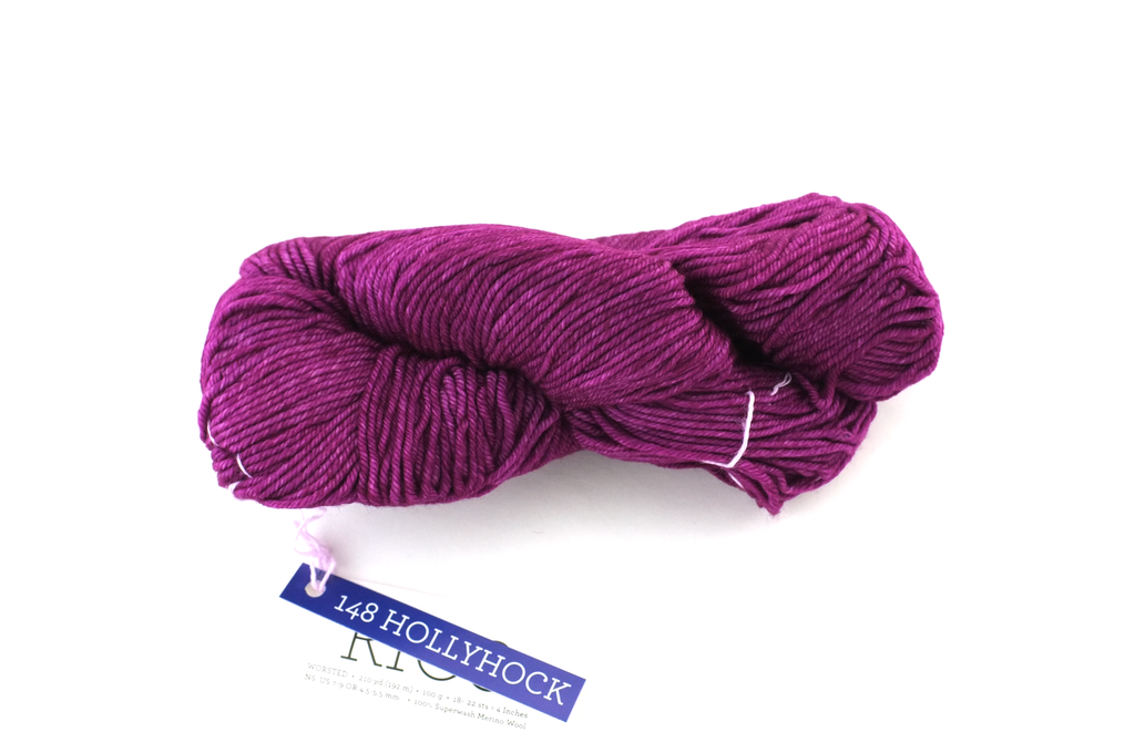 Malabrigo Rios in color Hollyhock, Merino Wool Worsted Weight Knitting Yarn, intense magenta, #148 - Red Beauty Textiles