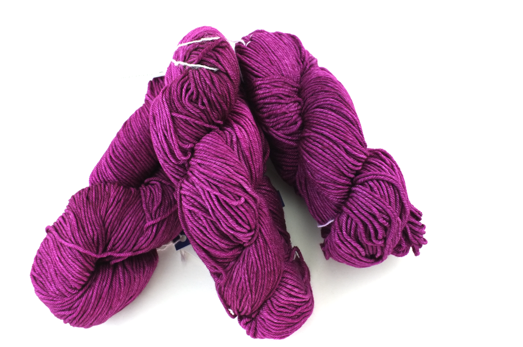 Malabrigo Rios in color Hollyhock, Merino Wool Worsted Weight Knitting Yarn, intense magenta, #148 - Red Beauty Textiles