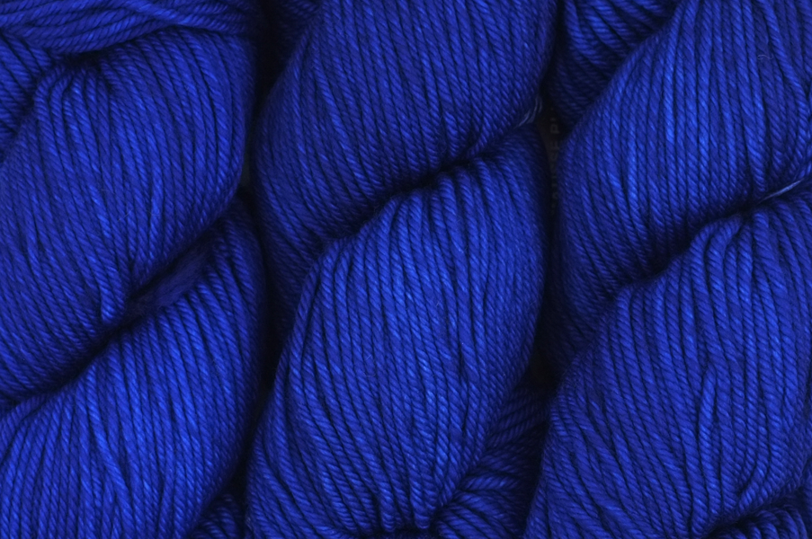 Malabrigo Rios in color Matisse Blue, Merino Wool Worsted Weight Knitting Yarn, brilliant electric blue, #415 - Red Beauty Textiles