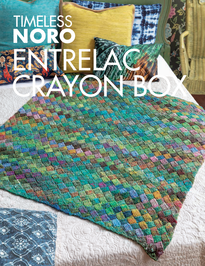 Ito Entrelac Crayon box blanket, free digital knitting pattern download - Red Beauty Textiles