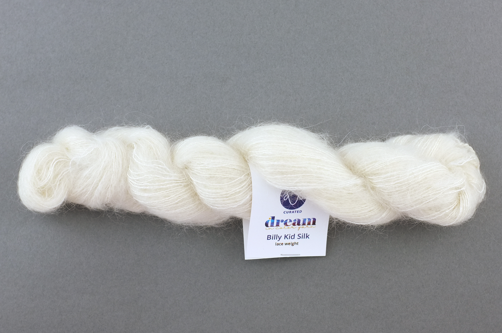Billy Kid Silk, laceweight, Crying Dove 001, neutral cream semi-solid, Dream in Color yarn