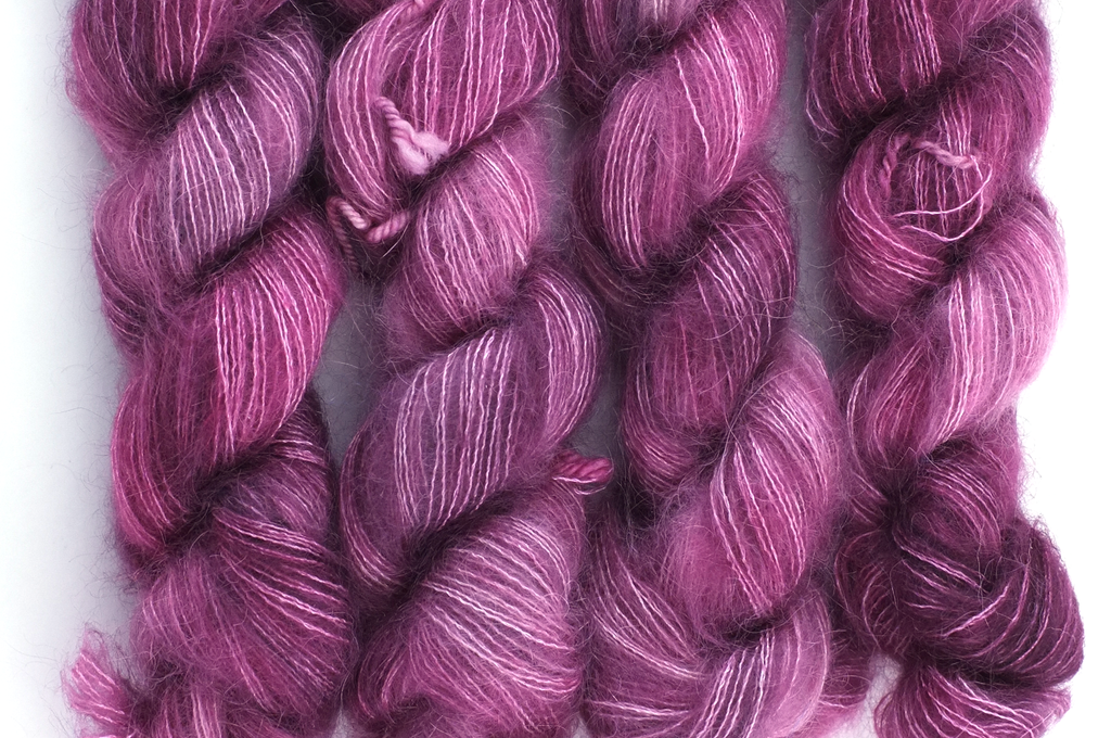 Billy Kid Silk, laceweight, Shy 733, deep pinks, Dream in Color yarn - Red Beauty Textiles