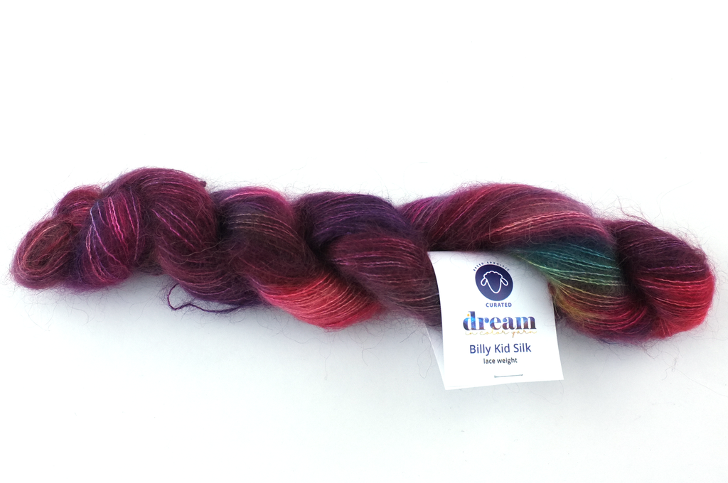 Billy Kid Silk, laceweight, Cabaret 901, mulberry, red, Dream in Color yarn - Red Beauty Textiles
