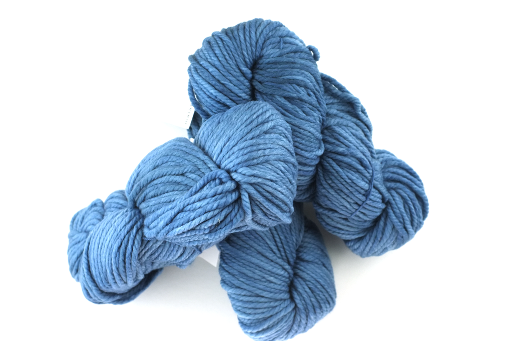 Malabrigo Chunky in color Stone Blue, Bulky Weight Merino Wool Knitting Yarn, medium blue shade, #099 - Red Beauty Textiles