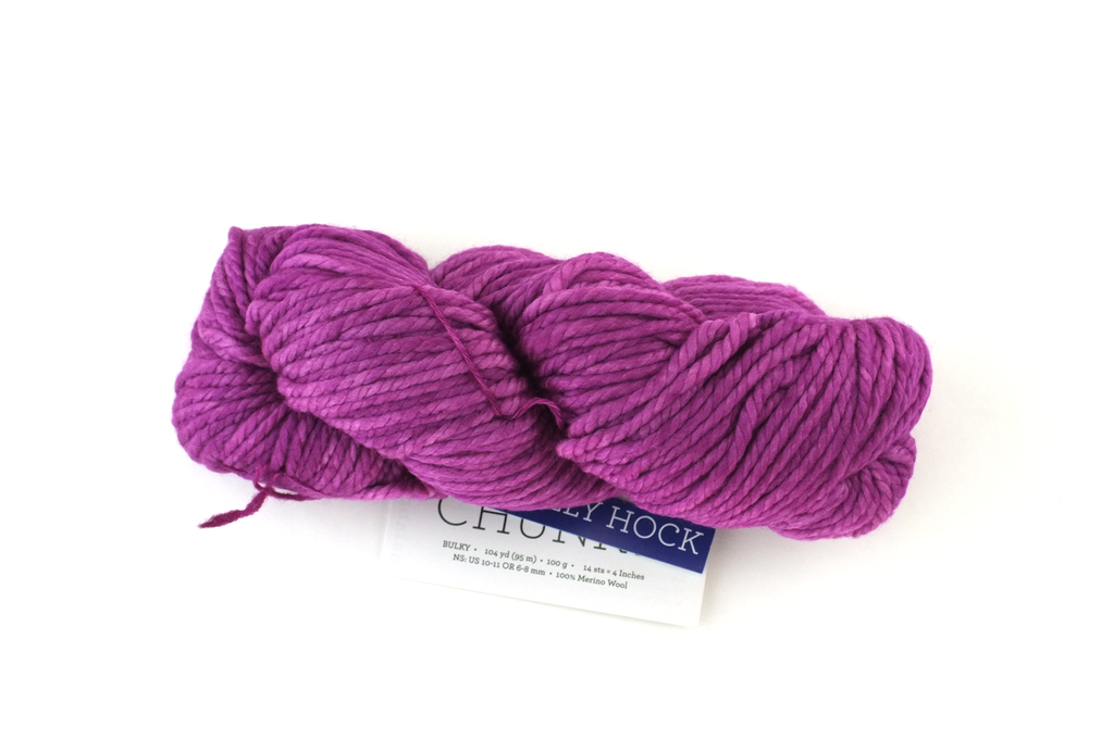 Malabrigo Chunky in color Hollyhock, Bulky Weight Merino Wool Knitting Yarn, deep intense magenta pink, #148 - Red Beauty Textiles