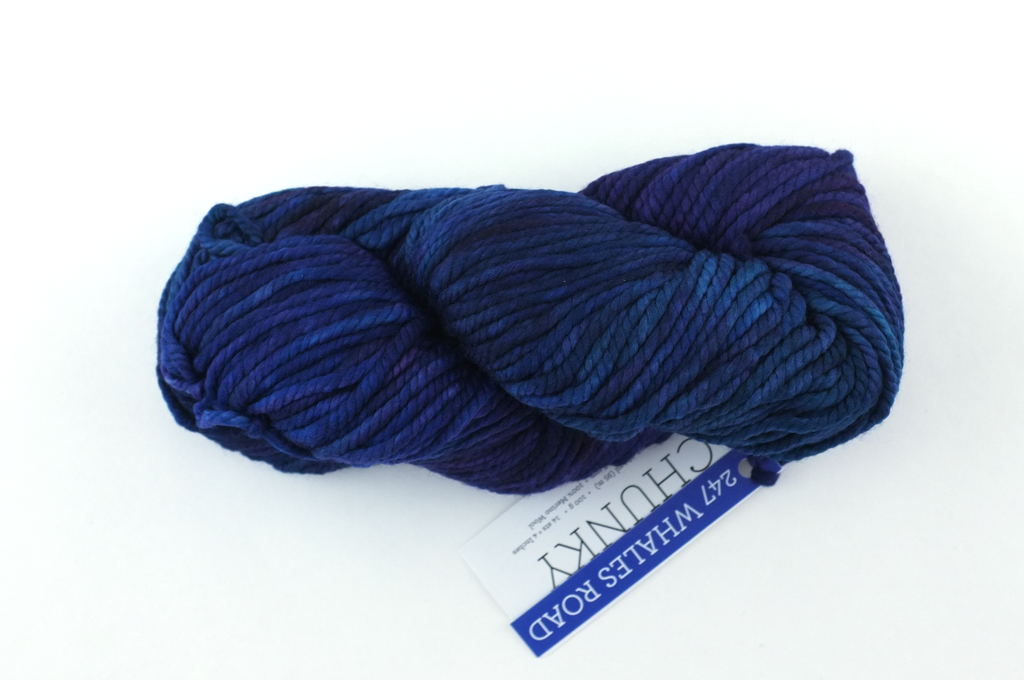 Malabrigo Chunky in color Whale's Road, Bulky Weight Merino Wool Knitting Yarn, dark blues, purples, #247 - Red Beauty Textiles