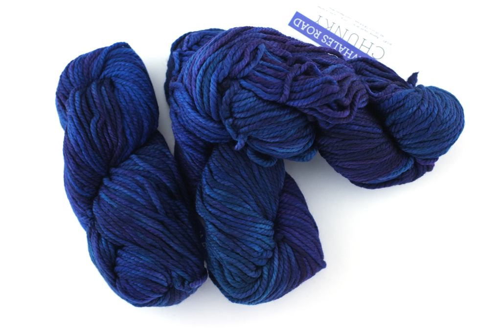 Malabrigo Chunky in color Whale's Road, Bulky Weight Merino Wool Knitting Yarn, dark blues, purples, #247 - Red Beauty Textiles