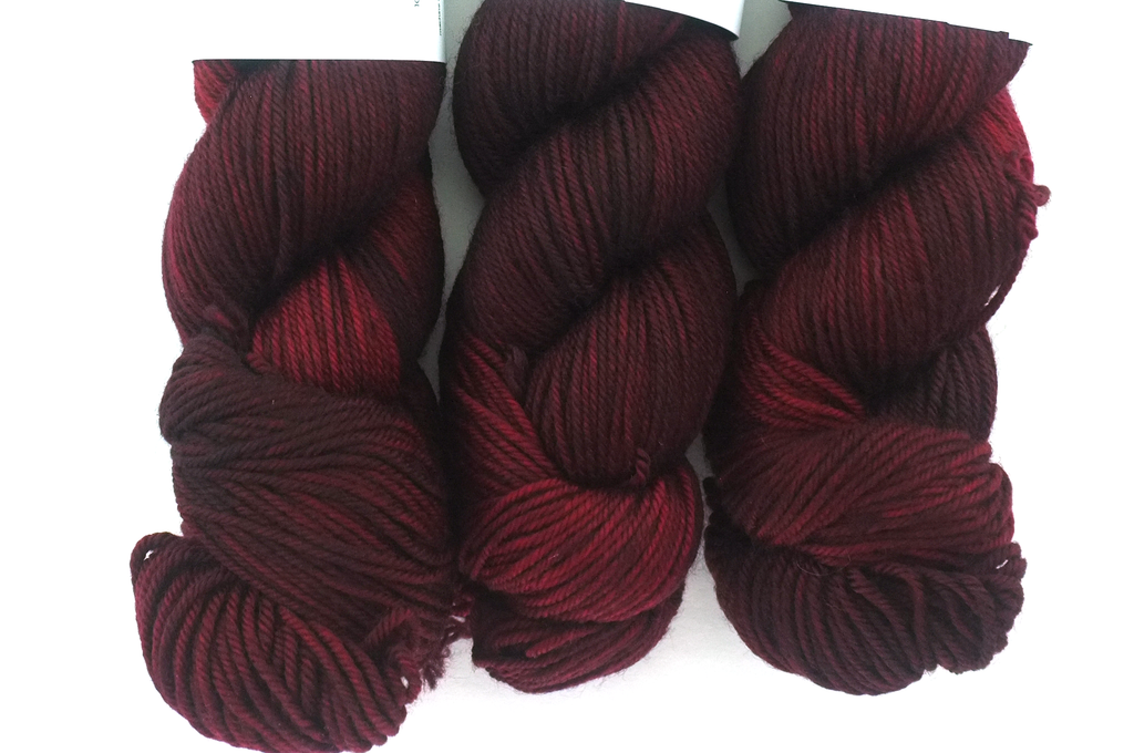 Dream in Color Classy color Serenity 925, worsted weight superwash wool knitting yarn, deepest dark red