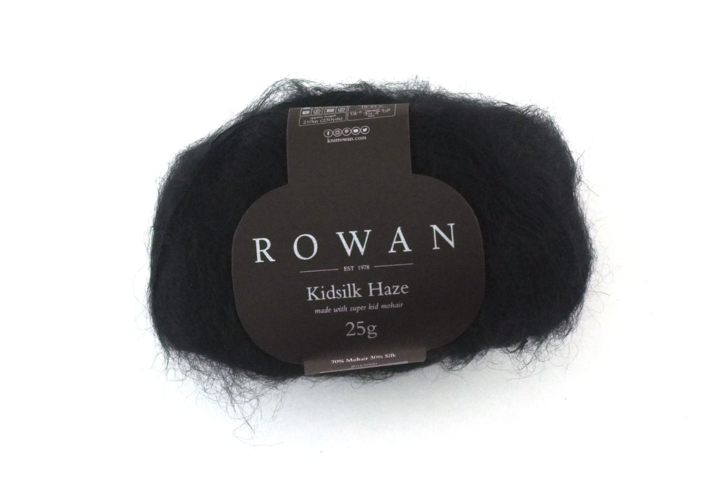 Rowan Kidsilk Haze, Wicked #599, black, mohair/silk laceweight yarn - Red Beauty Textiles
