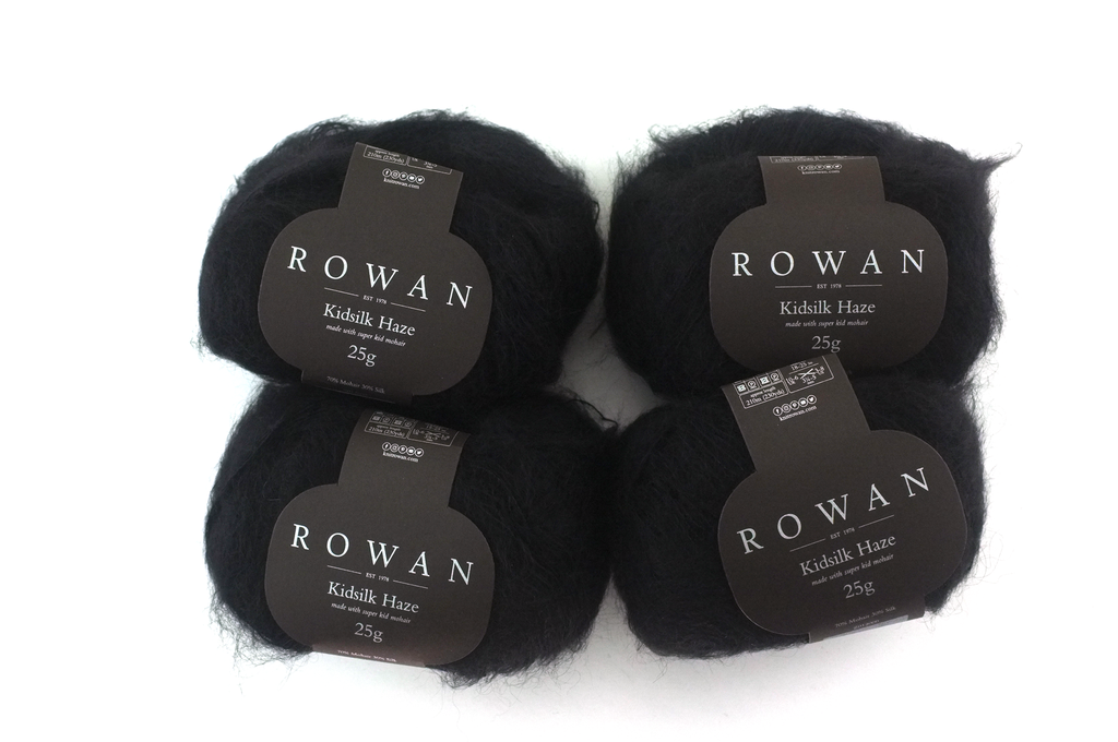 Rowan Kidsilk Haze, Wicked #599, black, mohair/silk laceweight yarn - Red Beauty Textiles