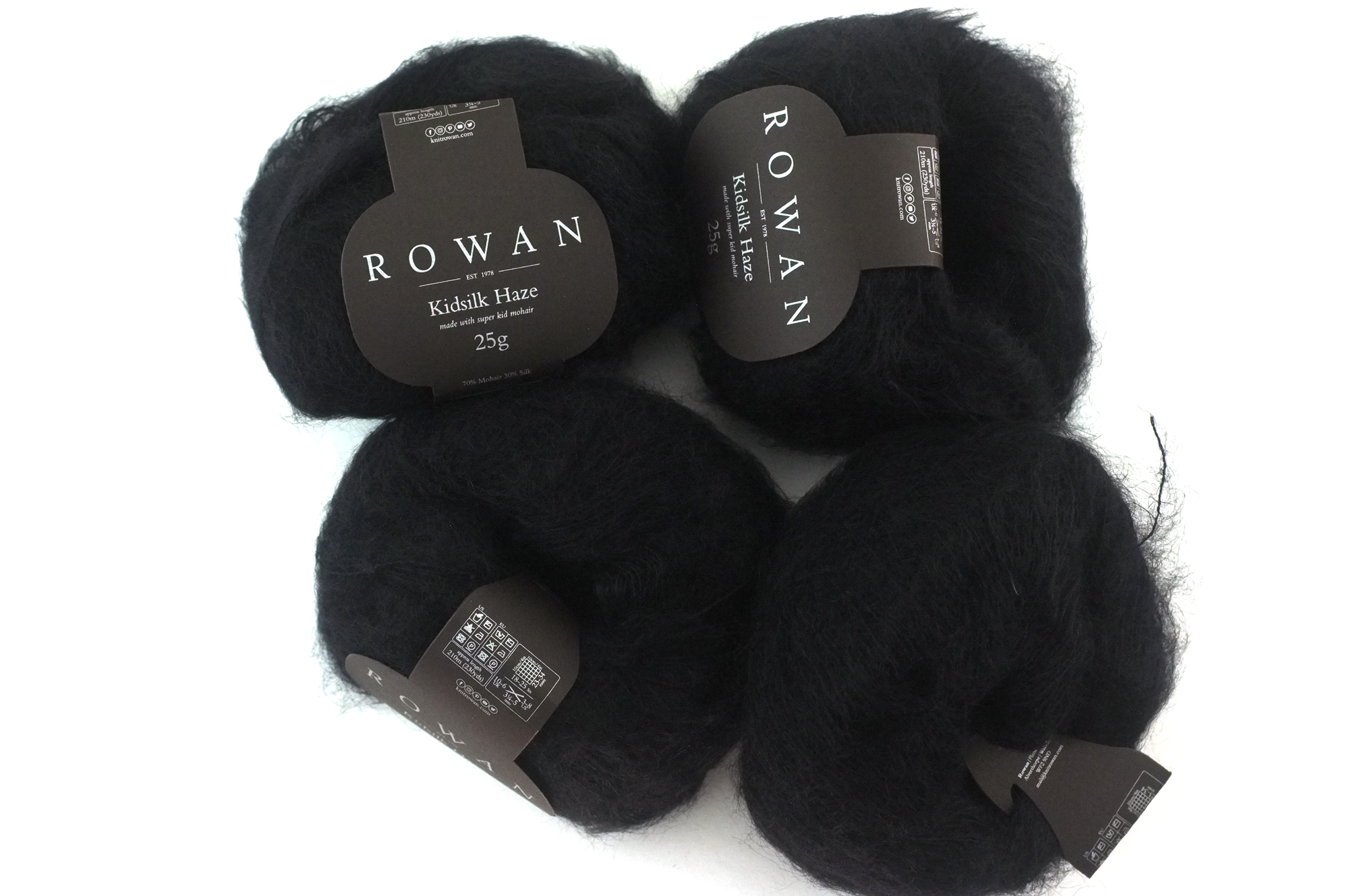 Rowan Kidsilk Haze, Wicked #599, black, mohair/silk laceweight yarn - Red Beauty Textiles