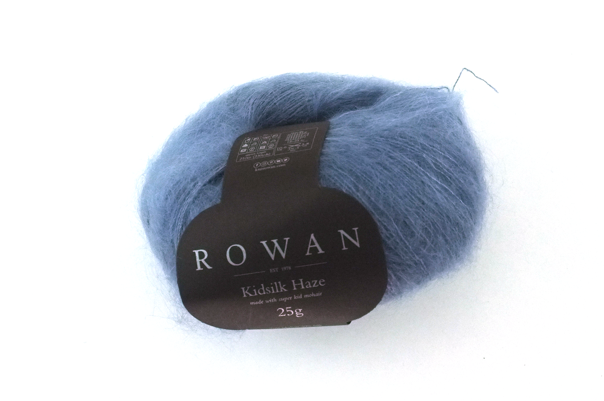 Rowan Kidsilk Haze, Mist #702, soft hazy blue, mohair/silk laceweight yarn - Red Beauty Textiles