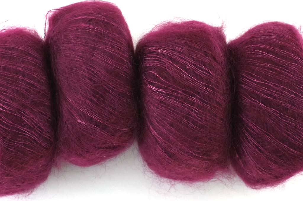 Rowan Kidsilk Haze, Plum #718, dark plum, mohair/silk laceweight yarn - Red Beauty Textiles