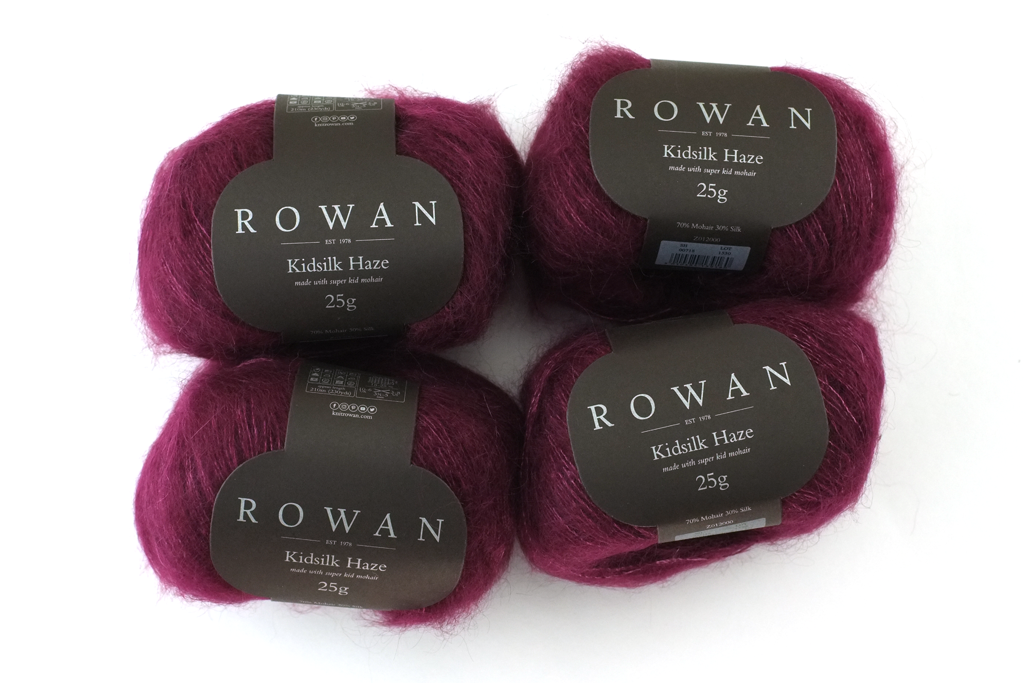 Rowan Kidsilk Haze, Plum #718, dark plum, mohair/silk laceweight yarn - Red Beauty Textiles