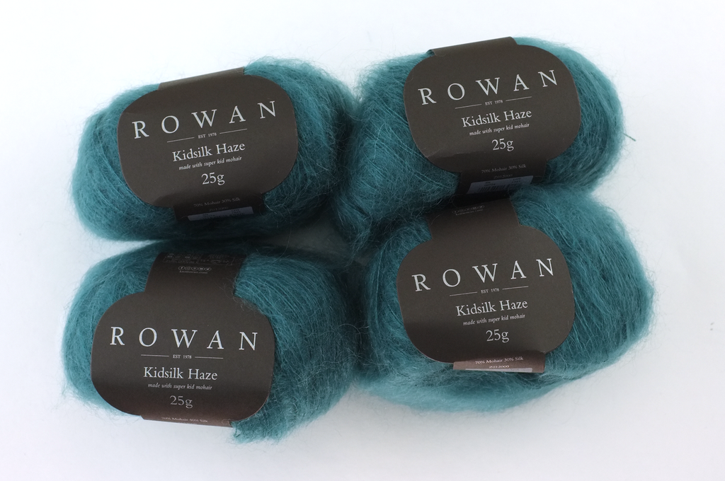 Rowan Kidsilk Haze, Aegean #724, deep teal, mohair/silk laceweight yarn - Red Beauty Textiles