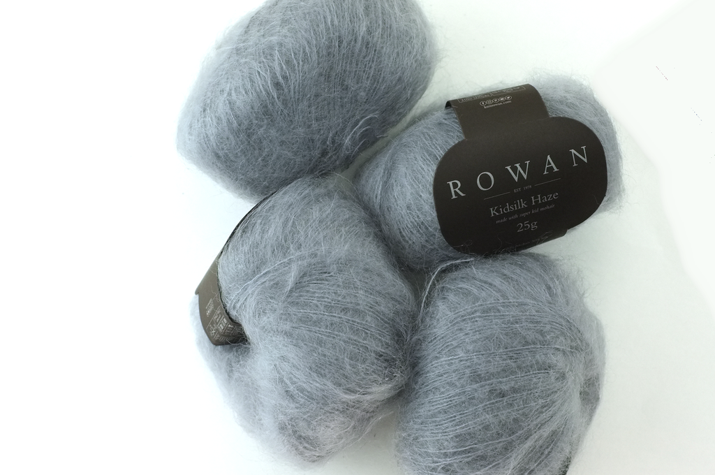 Rowan Kidsilk Haze, Dusk #735, medium neutral gray, mohair/silk laceweight yarn - Red Beauty Textiles