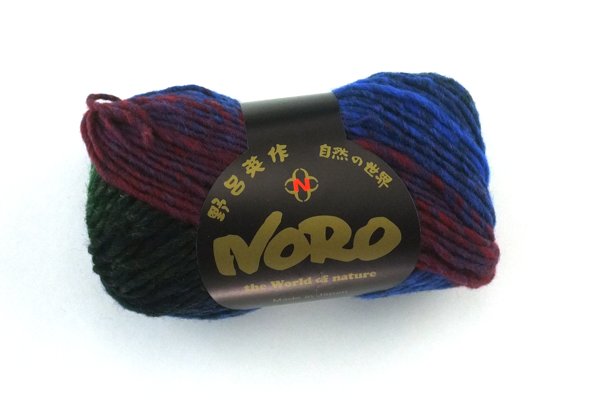 Noro Kureyon Color 441, Worsted Weight 100% Wool Knitting Yarn, mustard, green, blue, brown by Red Beauty Textiles