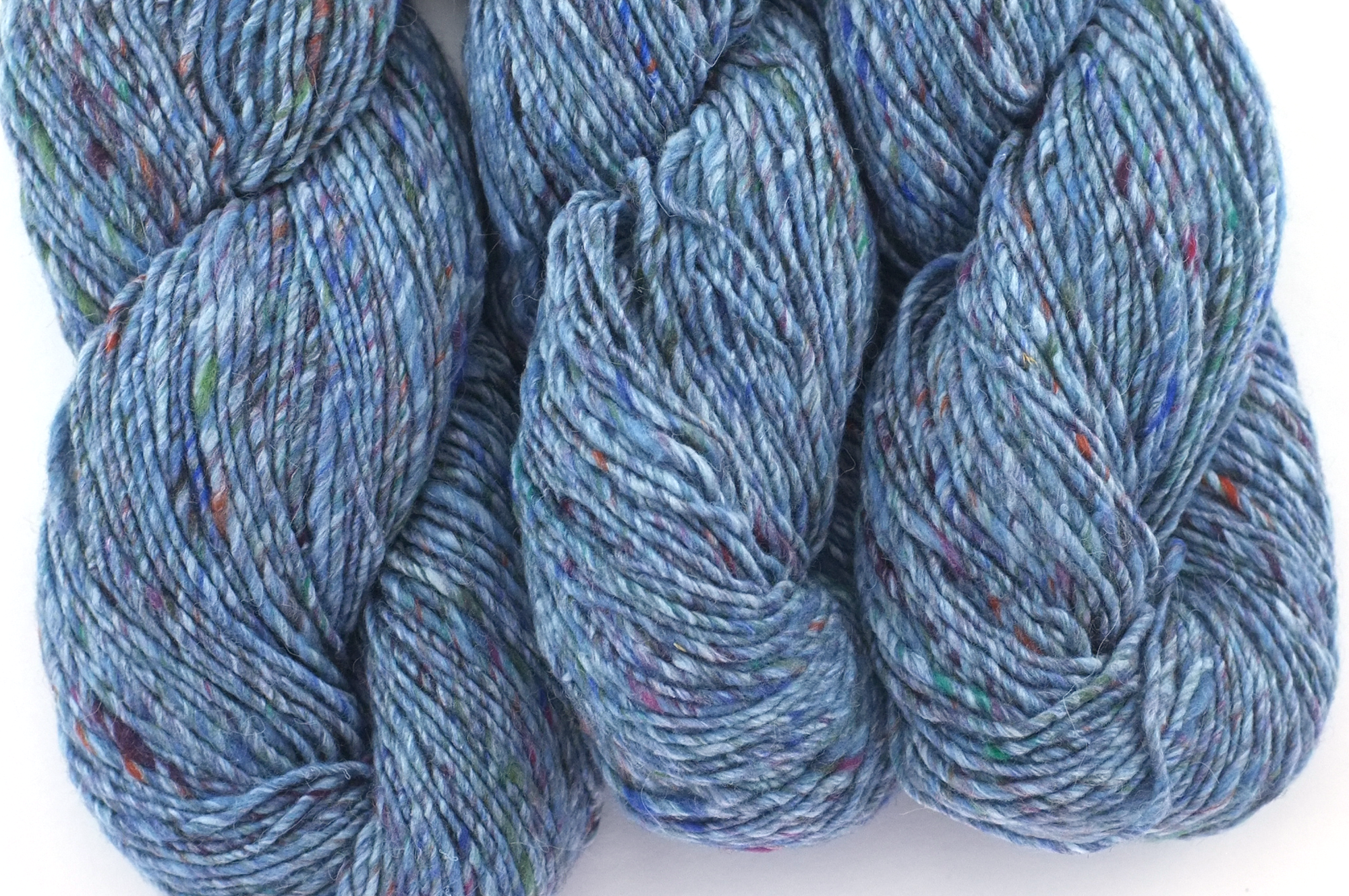 Noro Madara Color 04, wool silk alpaca, worsted weight knitting yarn, slate blue tweed by Red Beauty Textiles