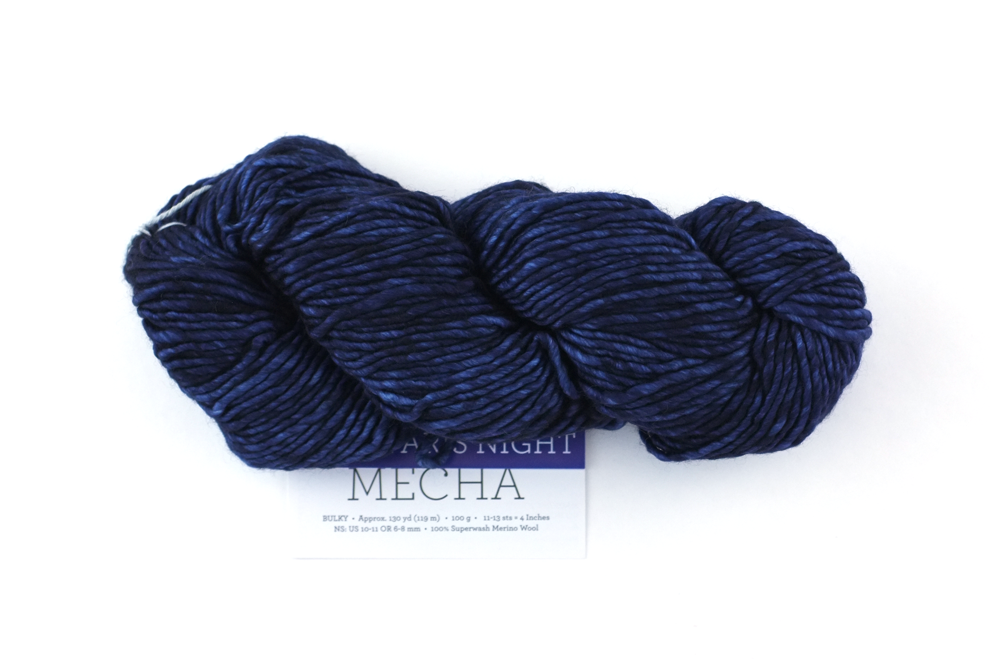 Malabrigo Mecha in color Paris Night, Bulky Weight Merino Wool Knitting Yarn, deep navy midnight, #052 - Red Beauty Textiles