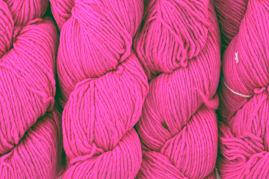 Malabrigo Worsted in color Very Berry, Merino Wool Aran Weight Knitting Yarn, neon pink, #012 - Red Beauty Textiles