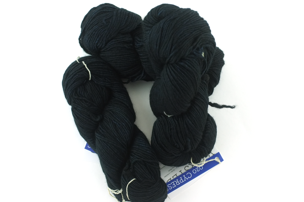 Malabrigo Worsted in color Cypress, #020, Merino Wool Aran Weight Knitting Yarn, black - Red Beauty Textiles