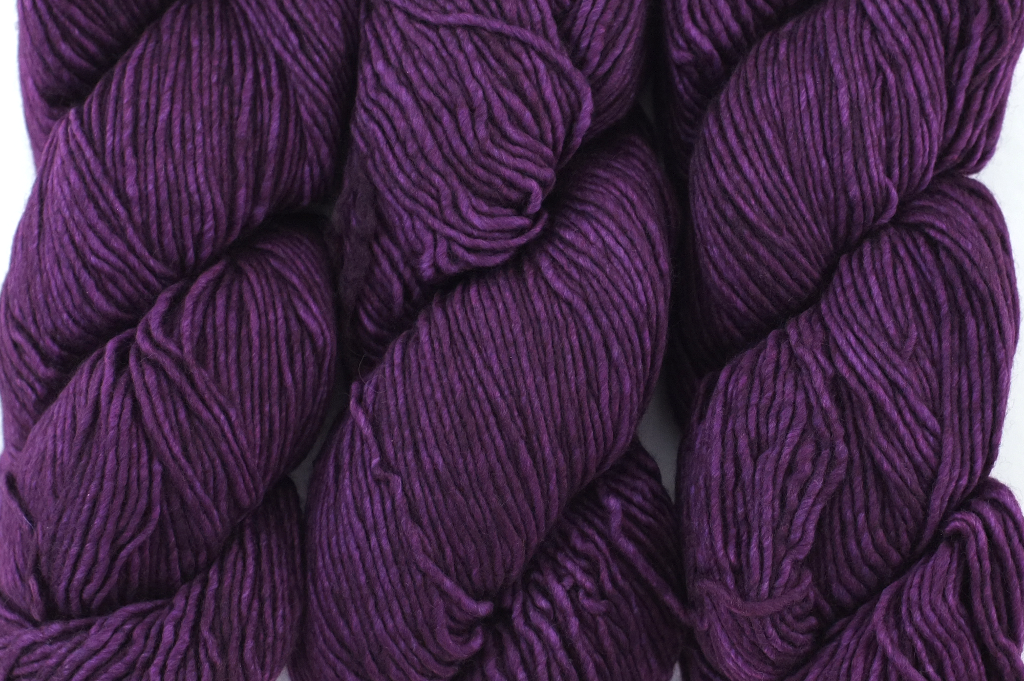 Malabrigo Worsted in color Uva, Merino Wool Aran Weight Knitting Yarn, dark grape purple, #073 - Red Beauty Textiles