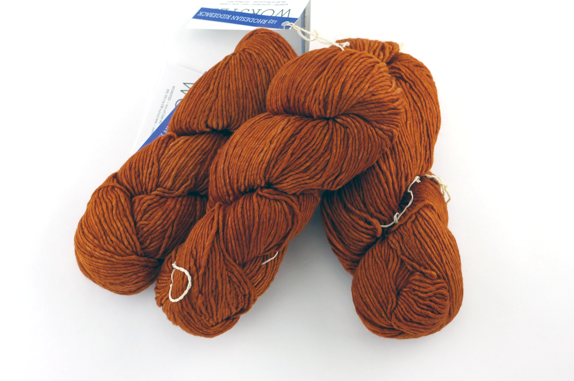 Malabrigo Worsted in color Rhodesian Ridgeback, #123, Merino Wool Aran Weight Knitting Yarn, rust - Red Beauty Textiles